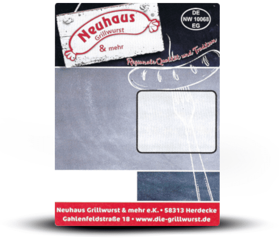 Neuhaus Grillwurst Etikett